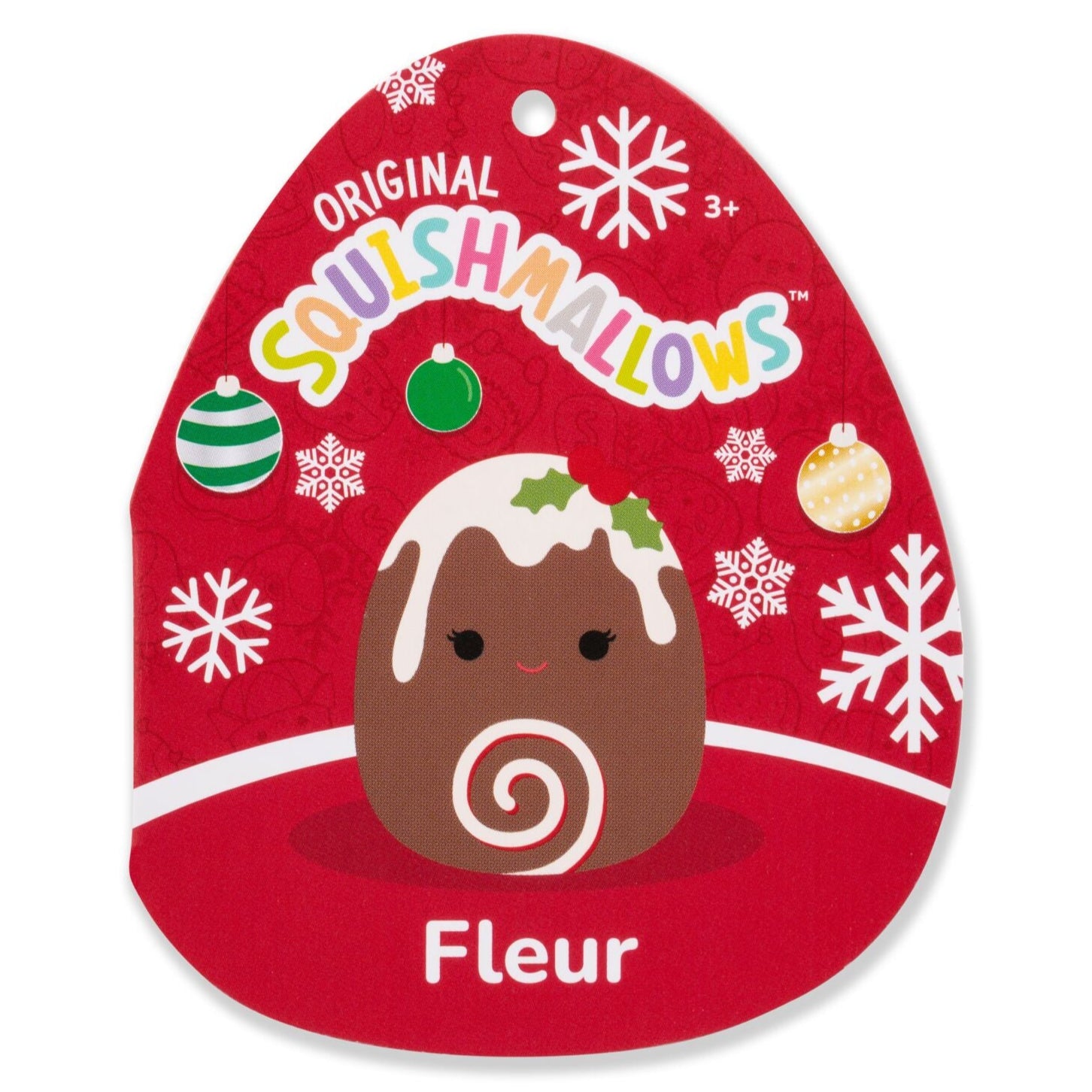 8-Inch Fleur the Yule Log with Holly - Image 5