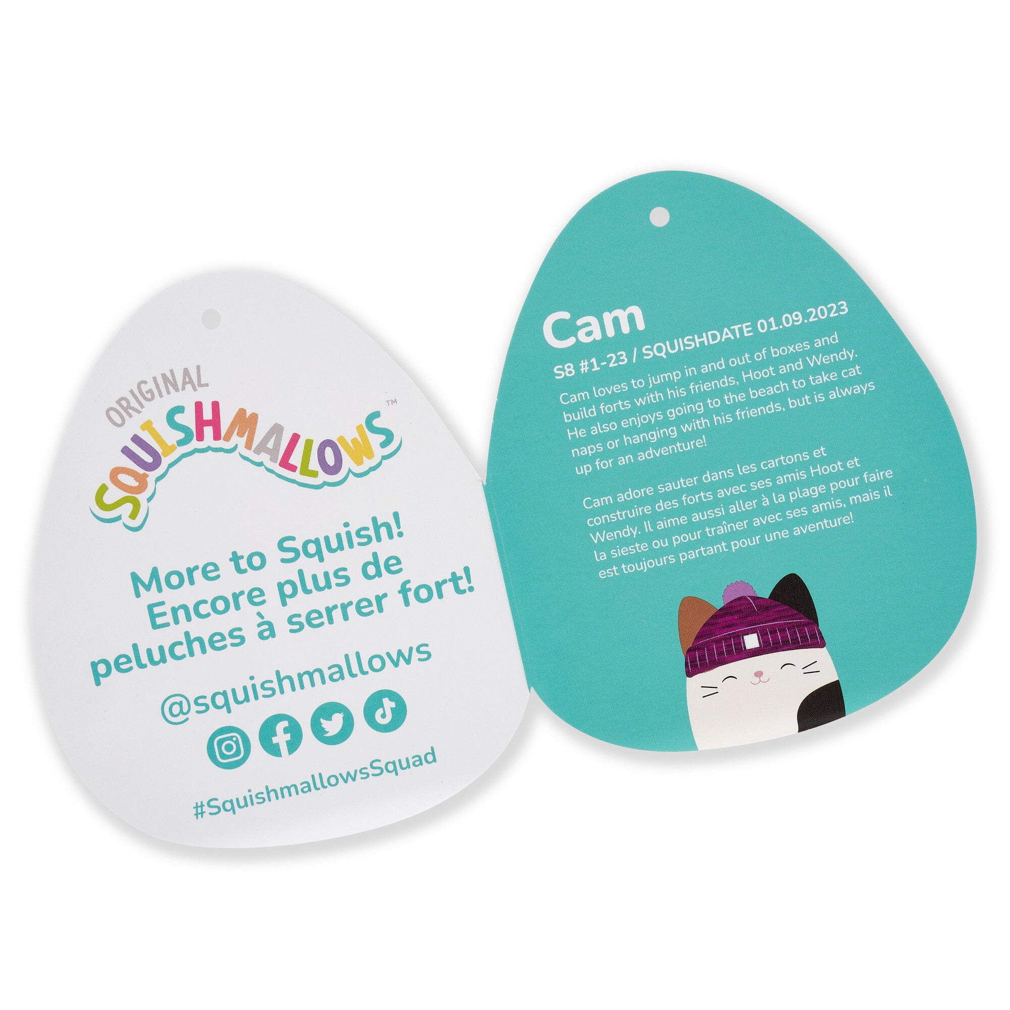14-Inch Cam Calico Cat with Purple Hat - Image 5