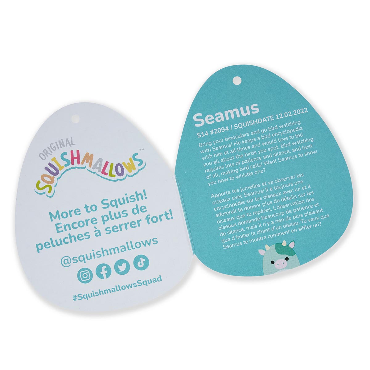 14-Inch Seamus the Green Cow with Fuzzy Belly - Image 6