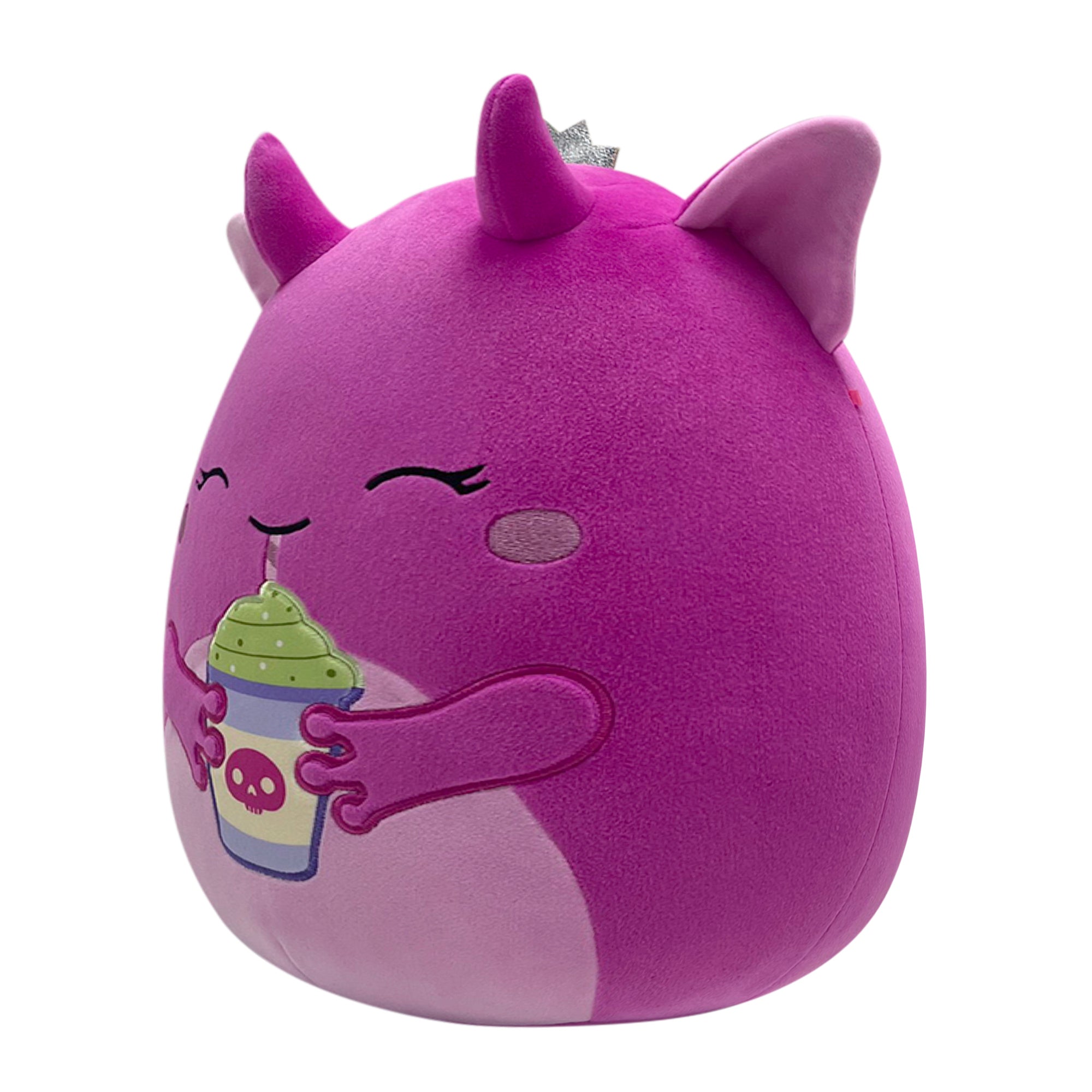 12-Inch Loca the Hot Pink Goblin Princess Holding Latte - Image 2