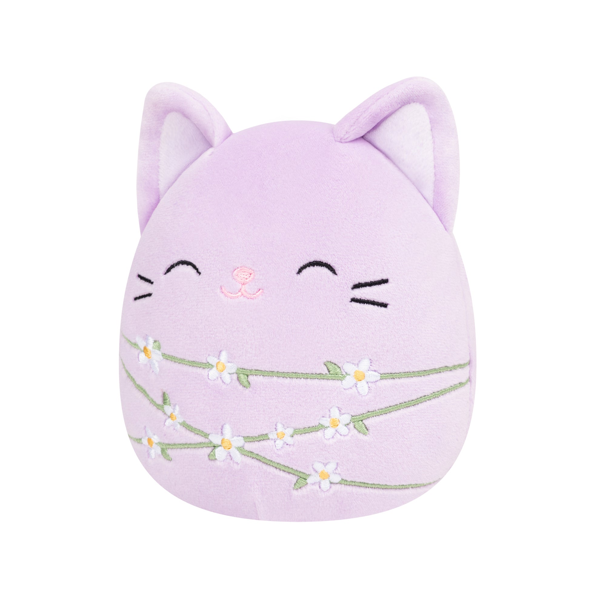 8-Inch Mak the Lavender Cat Wrapped with Flower Stems - Image 2